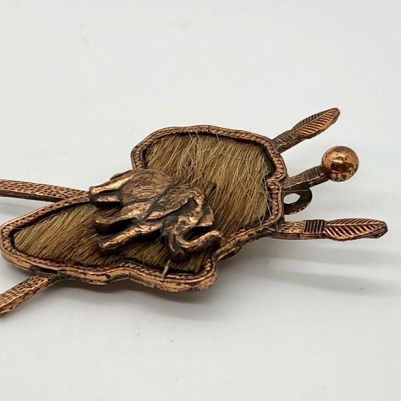 Copper Toned African Elephant Pendant Charm or Brooch Piece - Picture 16 of 16